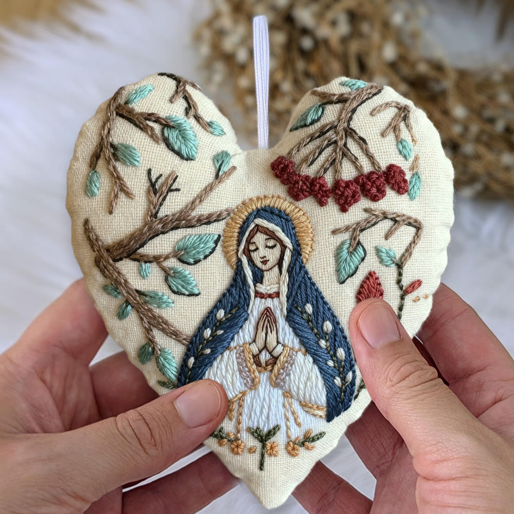Rubbyoo Heart Embroidery Kit - Praying Woman | Handmade Catholic Craft | Diy Decorative Craft - image 4
