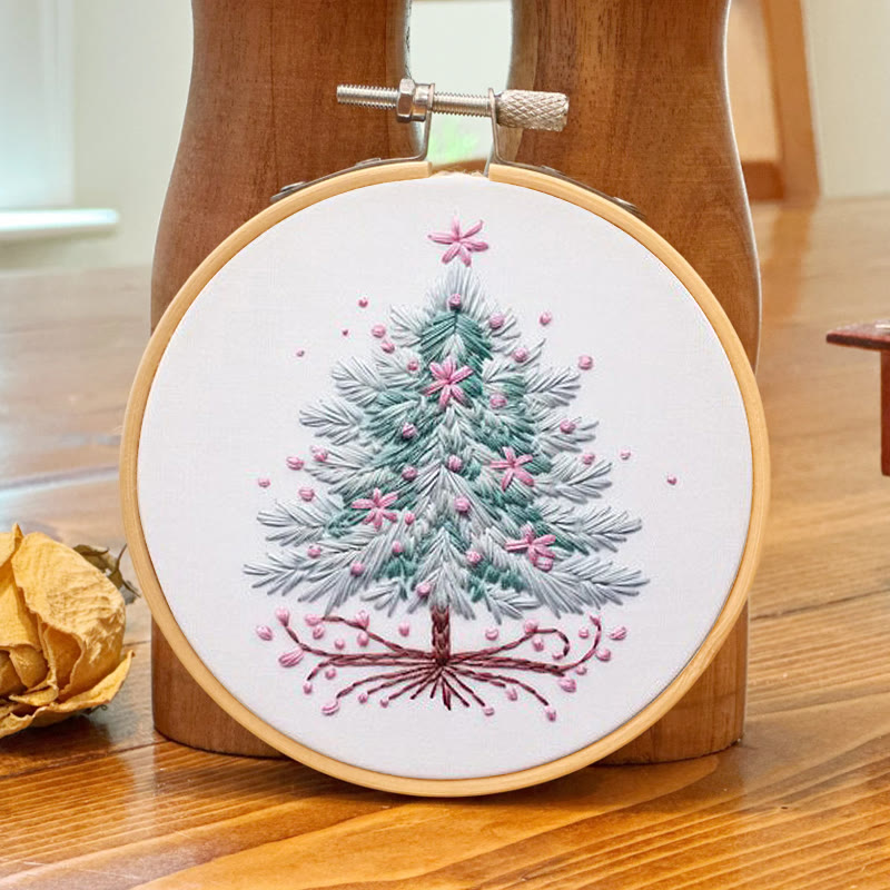 Rubbyoo Embroidery Kit- Pink Christmas Tree - image 3