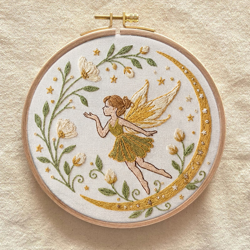 Rubbyoo Embroidery Kit - Magic Fairy | Diy Hoop Art | Nice Wall Hanging  - image 3