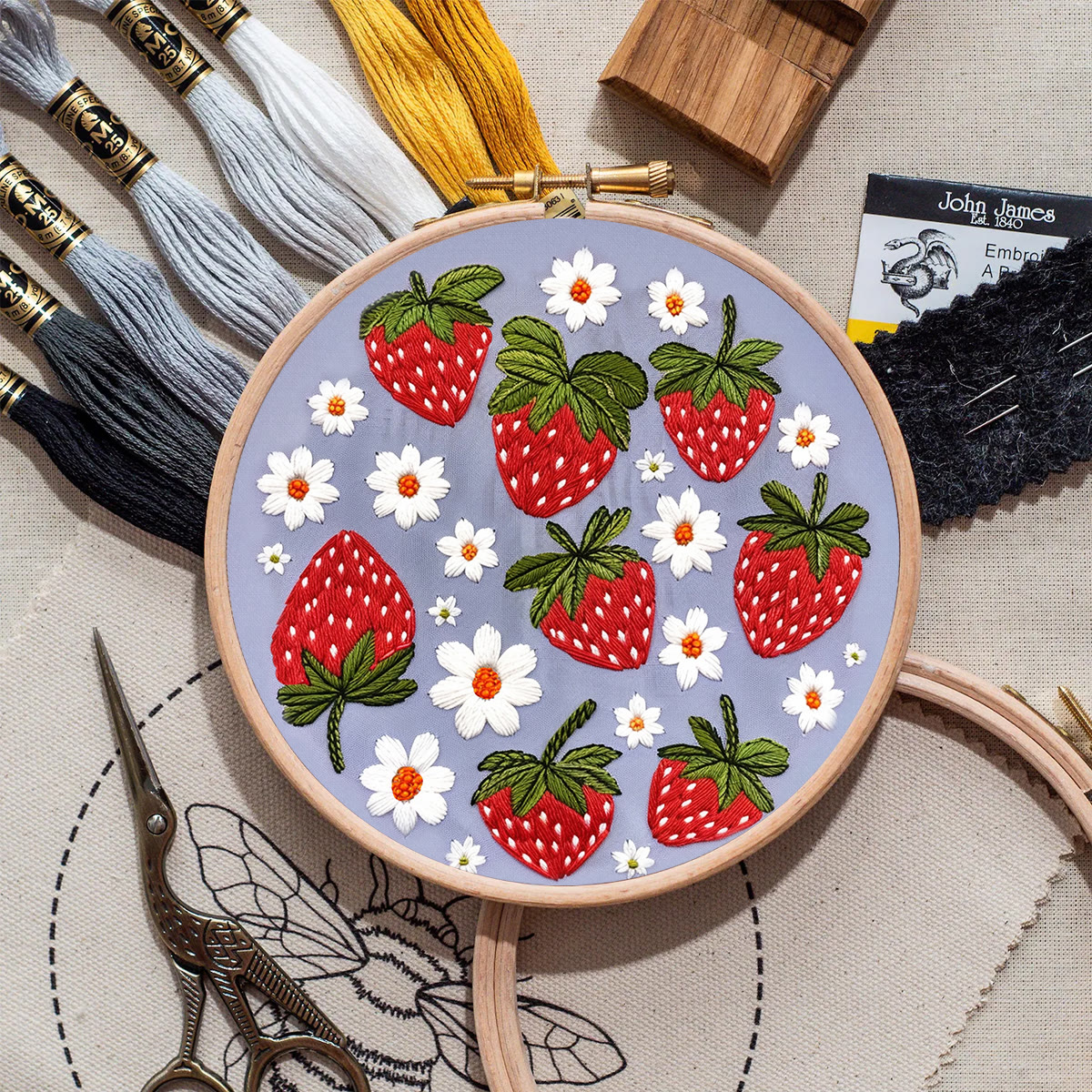 Rubbyoo Embroidery Kit- Sweet Strawberries - image 9