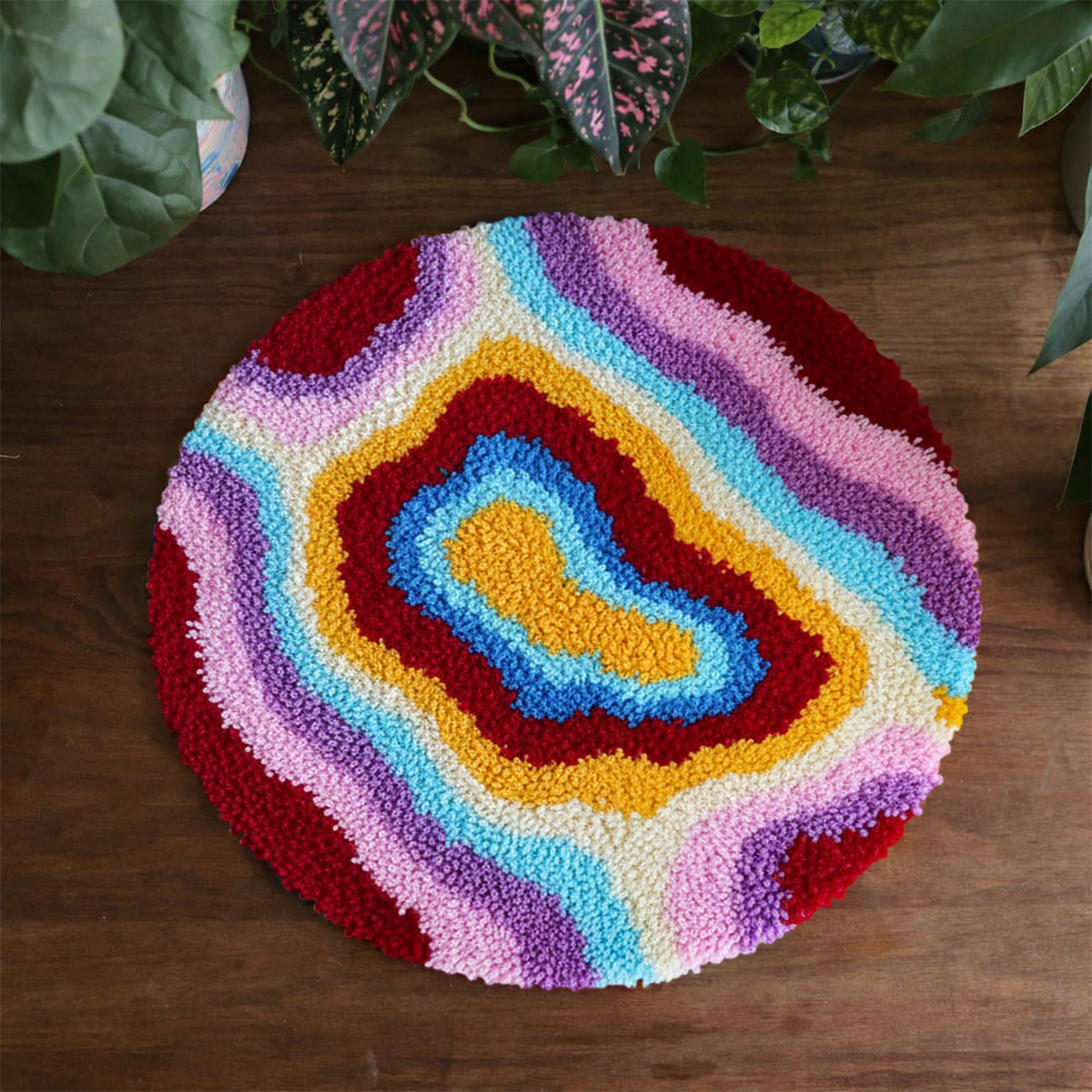 Rubbyoo Latch Hook Rug Kit - Wavy Patten | Abstract Handmade Carpet | Perfect For Beginner  - image 7
