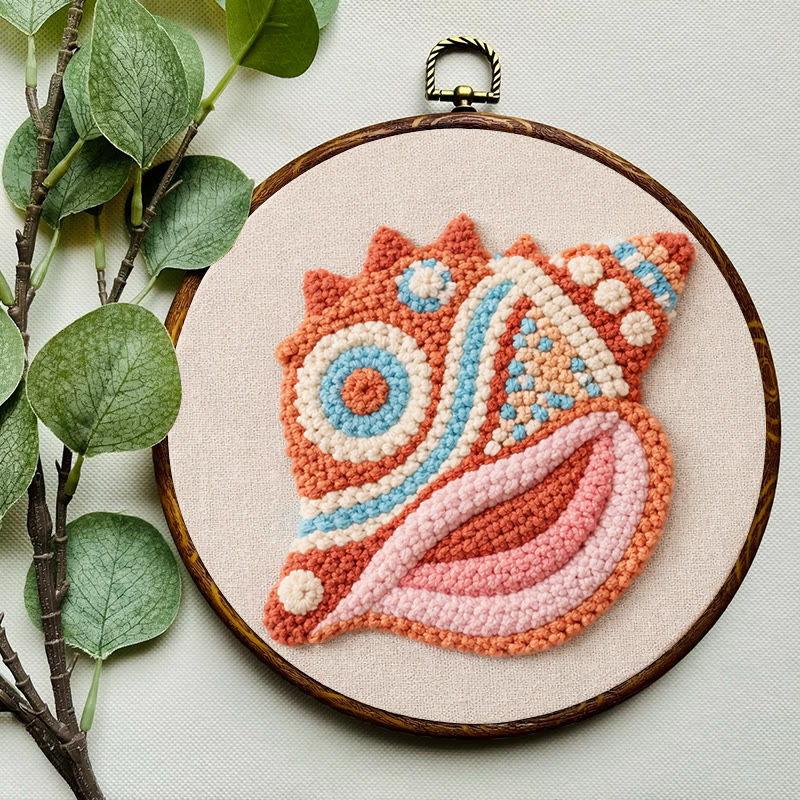 Bohemian Conch Punch Needle Kit - Beginner Suited Craft | Unique Home Accent - image 8