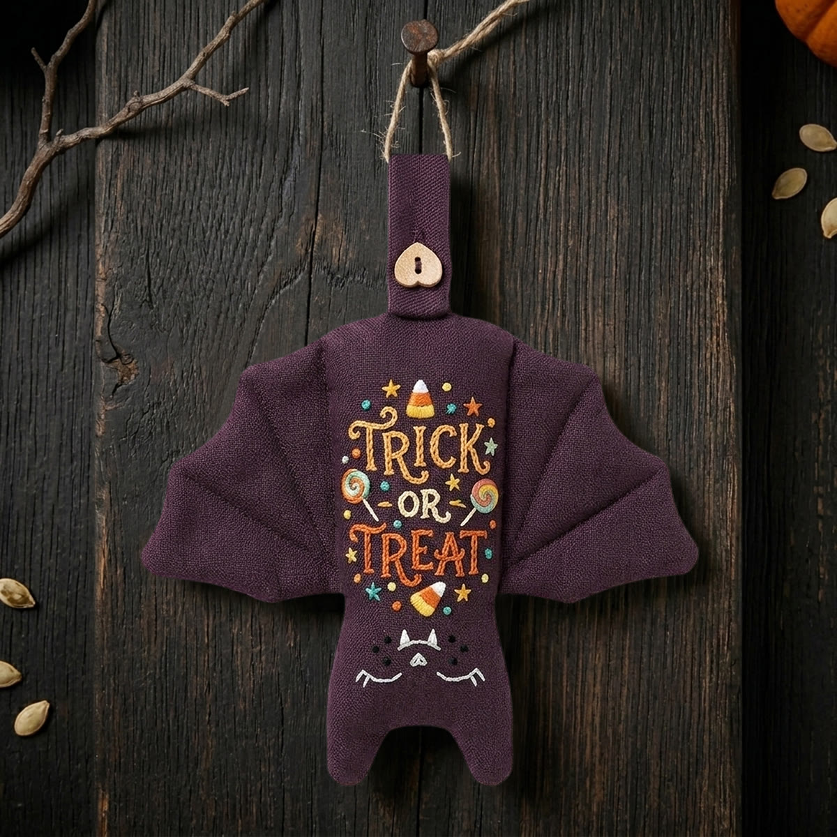 Rubbyoo Bat Embroidery Kit - Trick Or Treat | Gift For Kids | Halloween Tree Hanging - image 7
