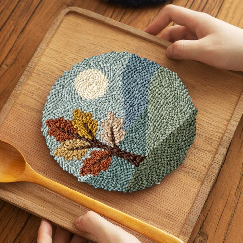 Standing Maple Tree Punch Needle Kit - Easy-to-do Handicraft For Nature Lover | Artistic Wall Hanging Art - image 11