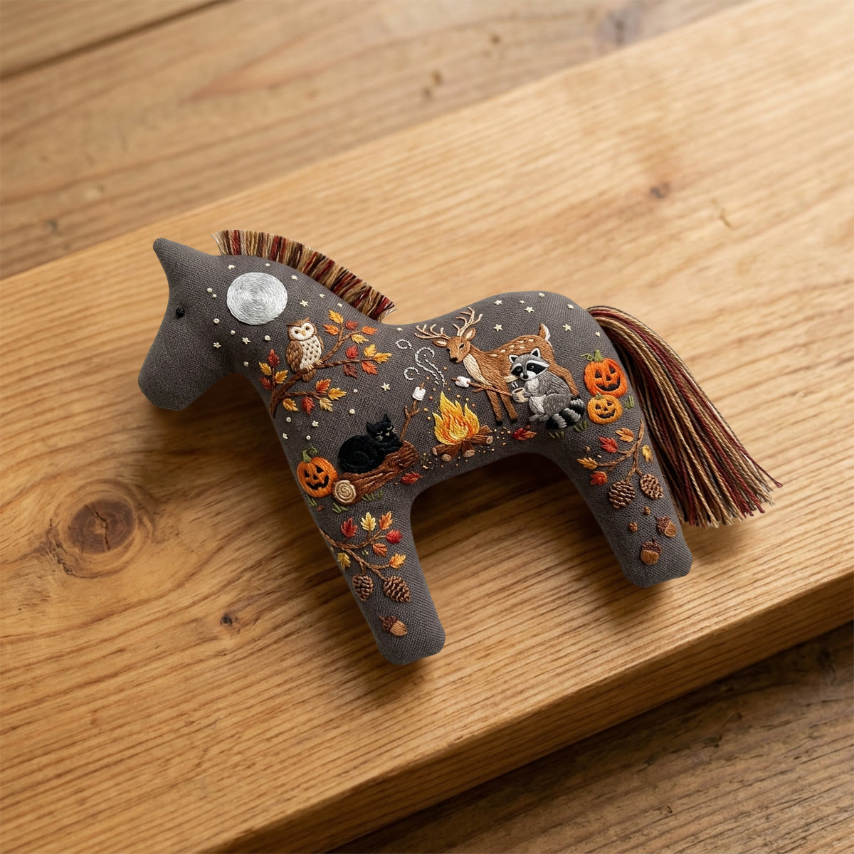 Rubbyoo Dala Horse Embroidery Kit - Halloween Animal | Diy Hanging Decor | Perfect For Handmade Beginner - image 6