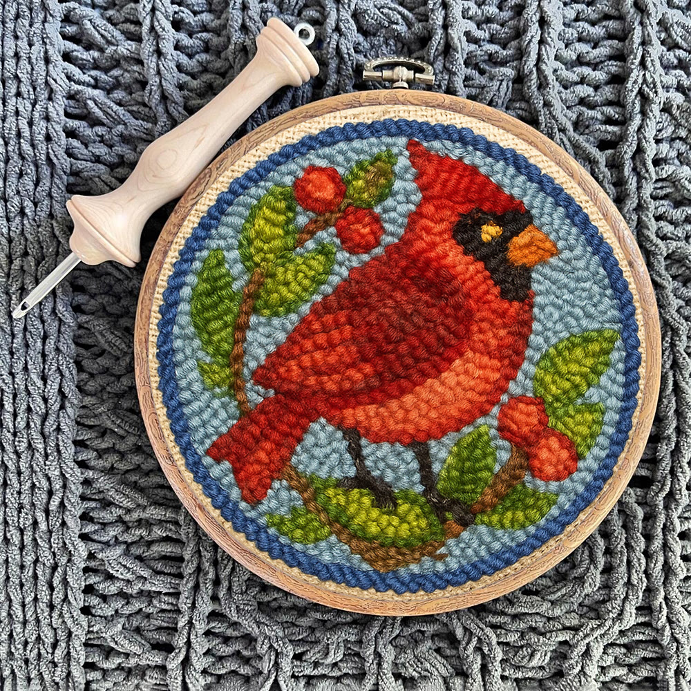 Christmas Cardinal Punch Needle Kit - Christmas Decoration Needlework | Gifts For Bird Lovers  - image 8