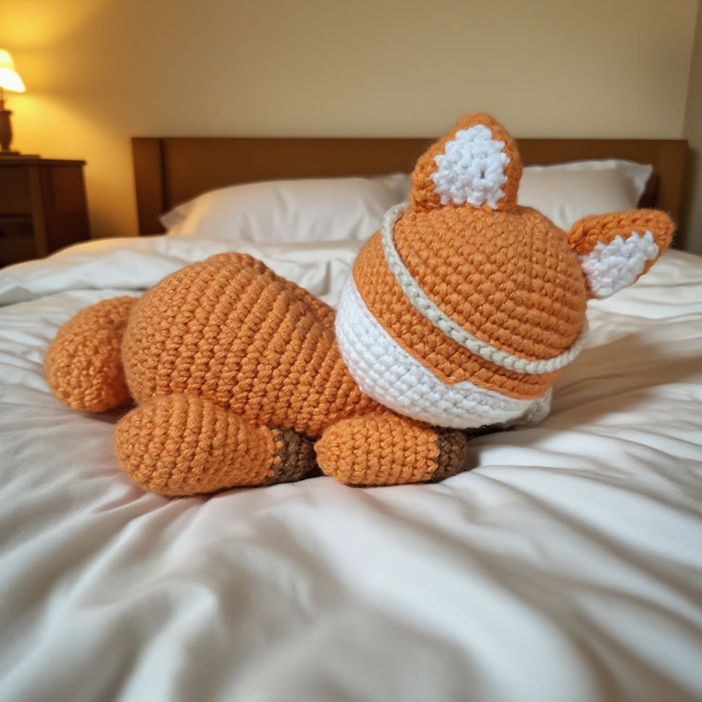 Diy Handmade Sleeping Fox Crochet Kit - Adorable Handmade Craft | Special Needlework For Kids - image 3