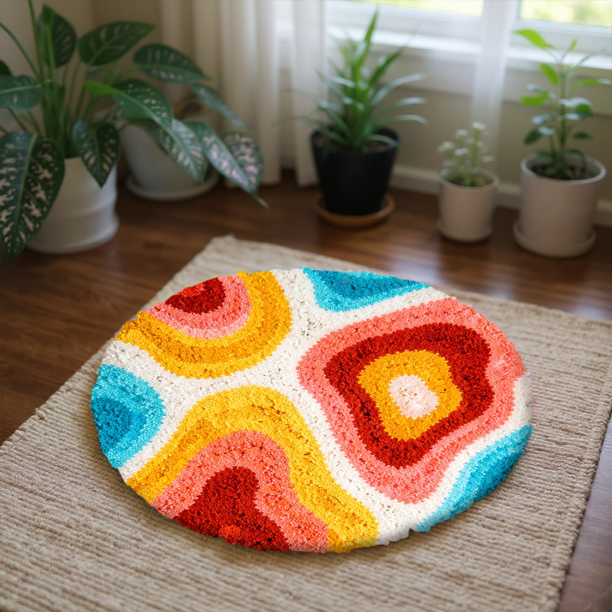 Rubbyoo Latch Hook Rug Kit - Groovy Desgin | Creative Handmade Art | Perfect Home Ornament - image 6