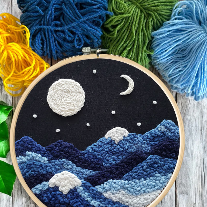 Lunar Wave Mountain Range Punch Needle Kit - Peaceful Handcraft Choice | Bedroom Vibe Enhancer - image 10