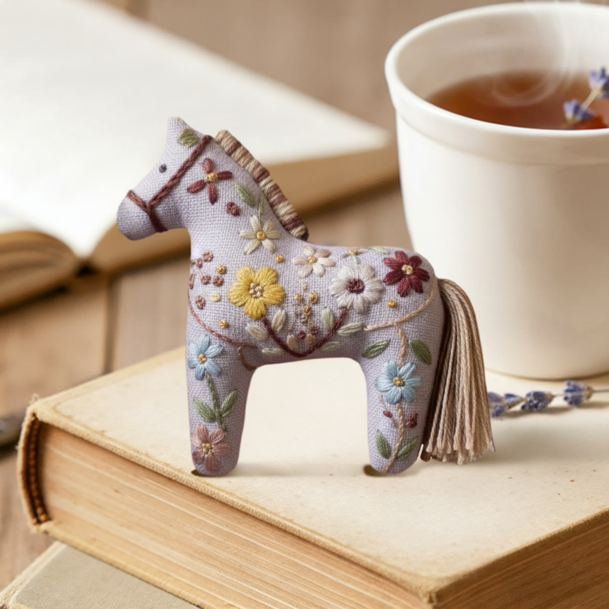 Rubbyoo Dala Horse Embroidery Kit - Blooming Charm | Perfect Floral Craft For Mom | Unique Handmade Gift - image 5