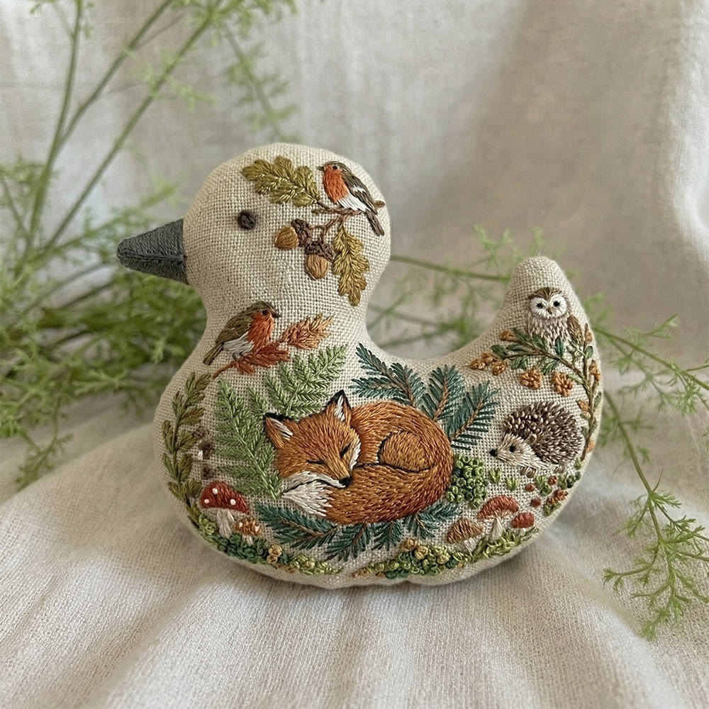 Rubbyoo Duck Embroidery Kit - Sleeping Fox | Handmade Animal Collection | Creative Car Hanging  - image 4