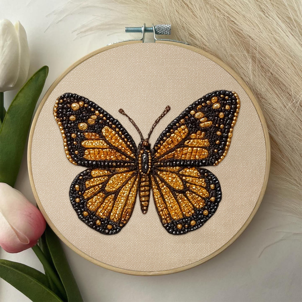 Rubbyoo Bead Embroidery Kit - Little Betterfly | Charming Desk Decor | Precious Gifts For Her  - image 8