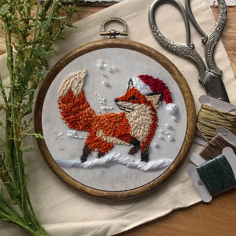 Rubbyoo Embroidery Kit - Red Fox Looks Back - image 6
