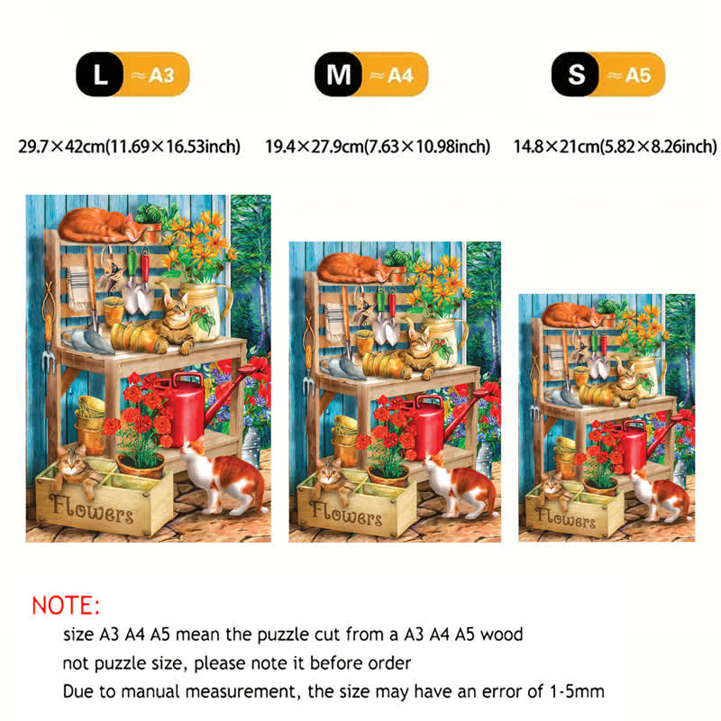 Rubbyoo Potting Table  - Wooden Jigsaw Puzzle