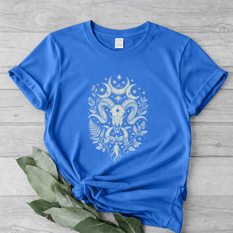Rubbyoo Celestial Goat Graphic Tee -  Mystic Astrology Signs | Zodiac Gift For Her | Unisex Capricorn T-Shirt  - image 14