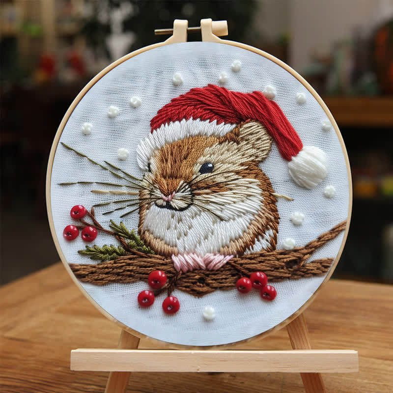 Rubbyoo Embroidery Kit - Christmas Mouse - image 4
