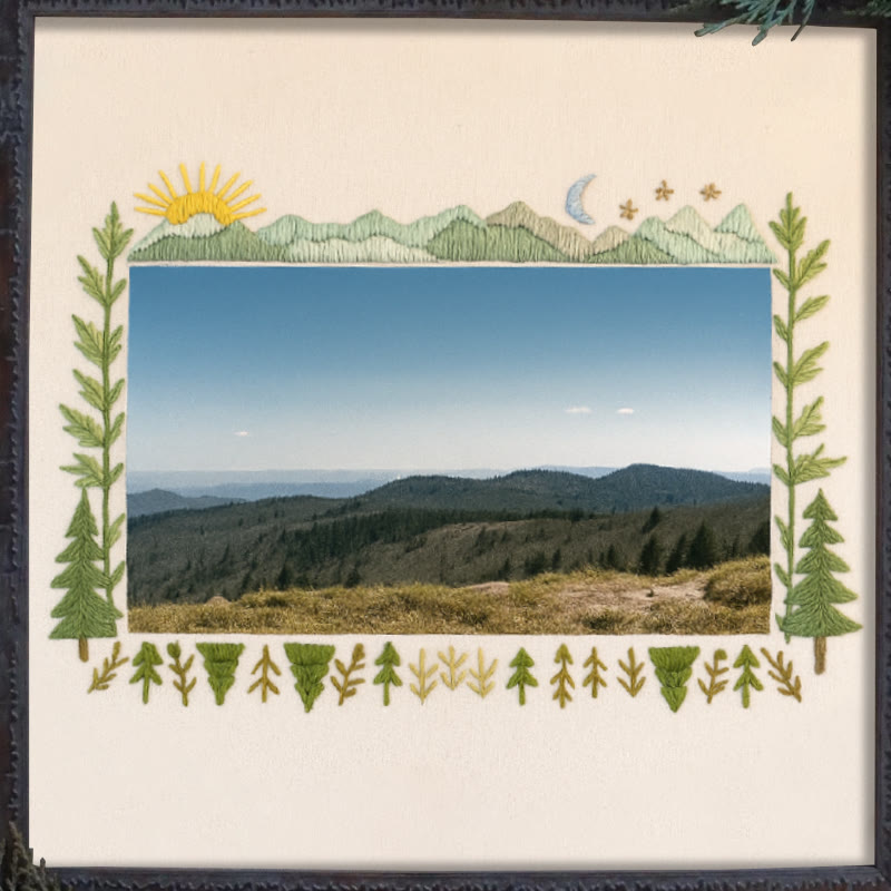 Rubbyoo Embroidery Photo Frame Kit - Mountain Range | Whimsy Handmade Needlework | Perfect Home Decor  - image 10
