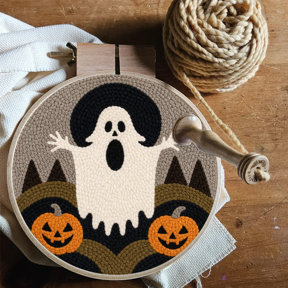 Halloween Night Horror Punch Needle Kit -  Whimsical Wall Hanging Decor | Thoughtful Diy Halloween Gift - image 5