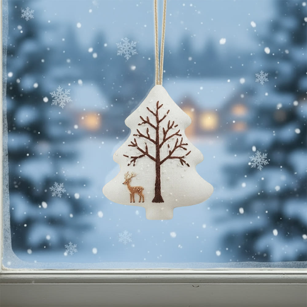Rubbyoo Tree-shaped Embroidery Kit - Deer With Tree | Unique Winter Craft | Nice For Room Decor - image 7