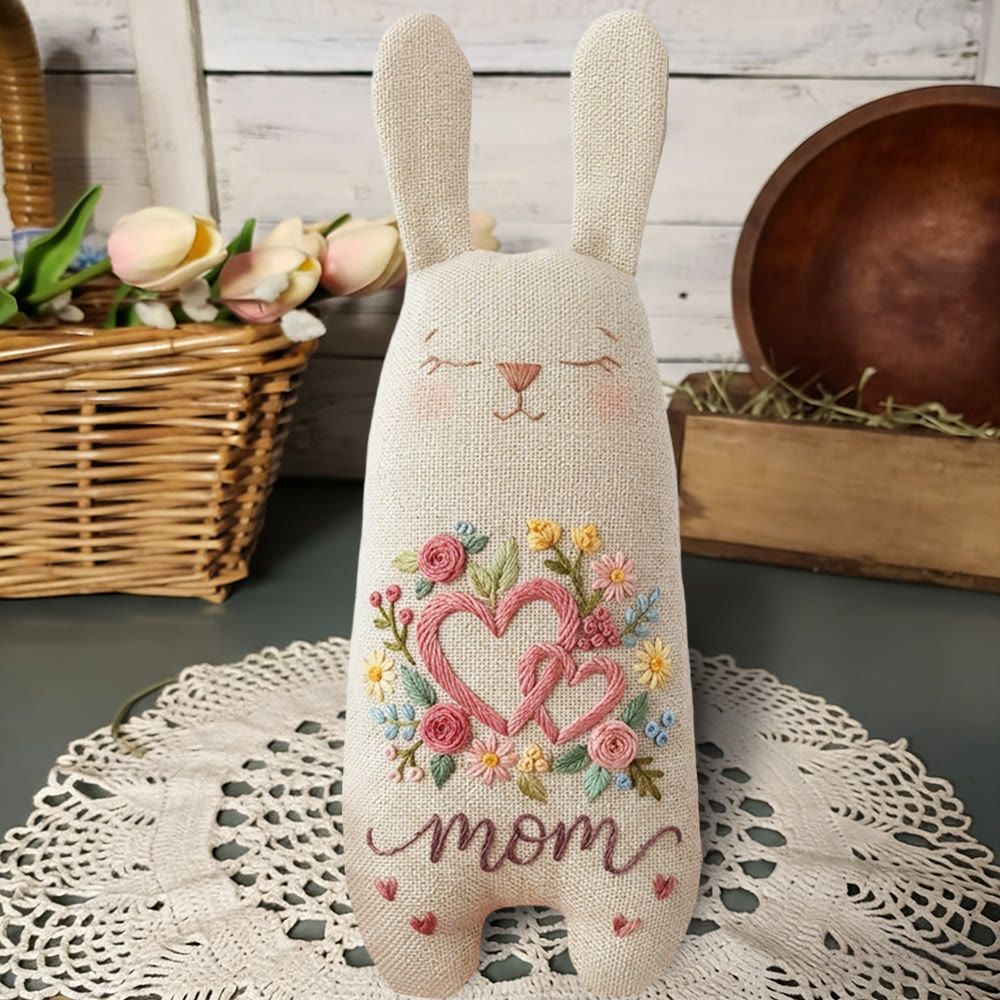 Rubbyoo Bunny Toy Embroidery Kit - Floral Heart For Mom | Simple Handwork | Perfect Mother's Day Gift - image 4