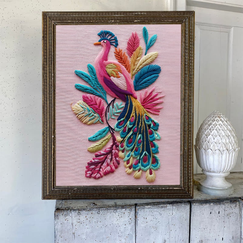 Rubbyoo Embroidery Kit - Stunning Peacock | Diy Animal Artwork | Unique Home Decor - image 9