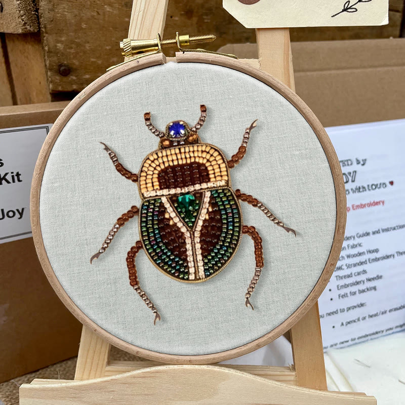 Rubbyoo Bead Embroidery Kit - Scarab Beetle | Diy Handmade Stitchwork | Easy Craft For Adults - image 8