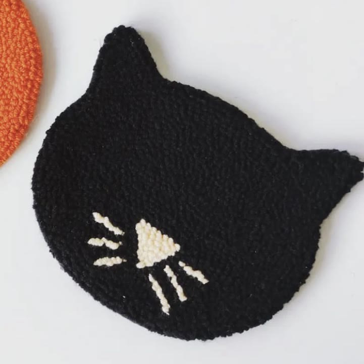 Punch Needle Cat Series Coaster Kits - Cat Lovers Birthday Gift | Diy Fridge Magnets | Perfect For Home Decor - N  - image 12