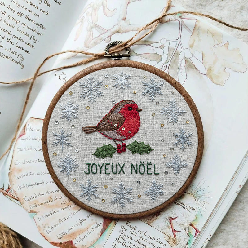 Rubbyoo Embroidery Kit - Christmas Robin Snowflake | Festive Diy Craft | Perfect Holiday Kit - image 5