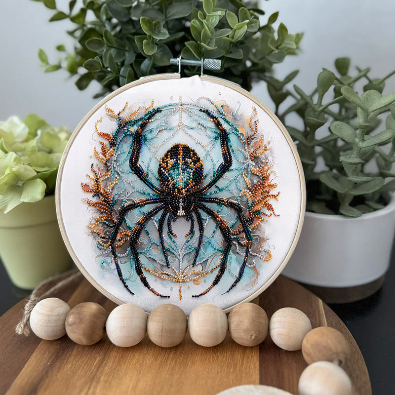 Rubbyoo Bead Embroidery Kit - Spooky Spider | Unique Halloween Handicraft | Diy Holiday Decor - image 5