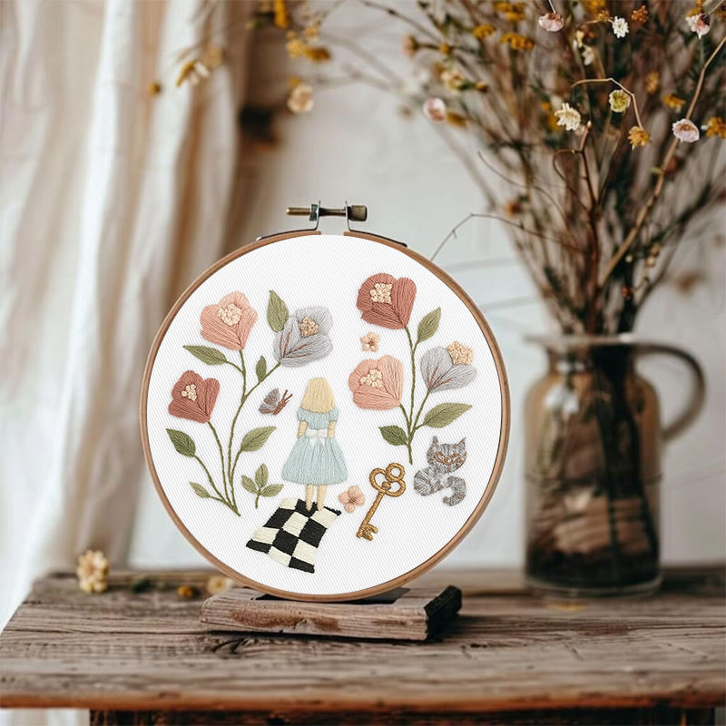 Rubbyoo Embroidery Kit - Fantasy Wonderland | Easy Floral Artwork | Diy Birthday Gift - image 7