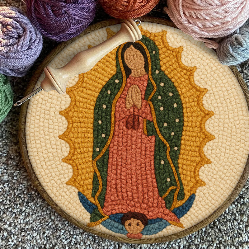  Praying Women Punch Needle Kit - Easy Handmade Art | Stitch Wall Hanging - image 12