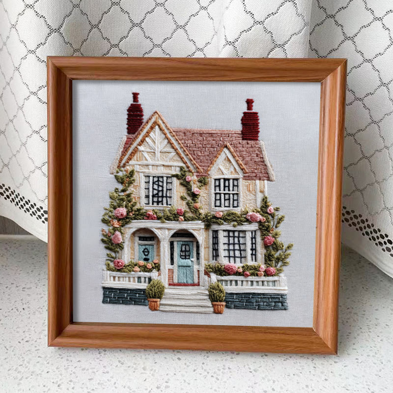 Rubbyoo Embroidery Kit - Dream House | Handmade Stitch Art | Wall Hanging Decor - Embroidery Kit Plus An Extra Frame - image 13