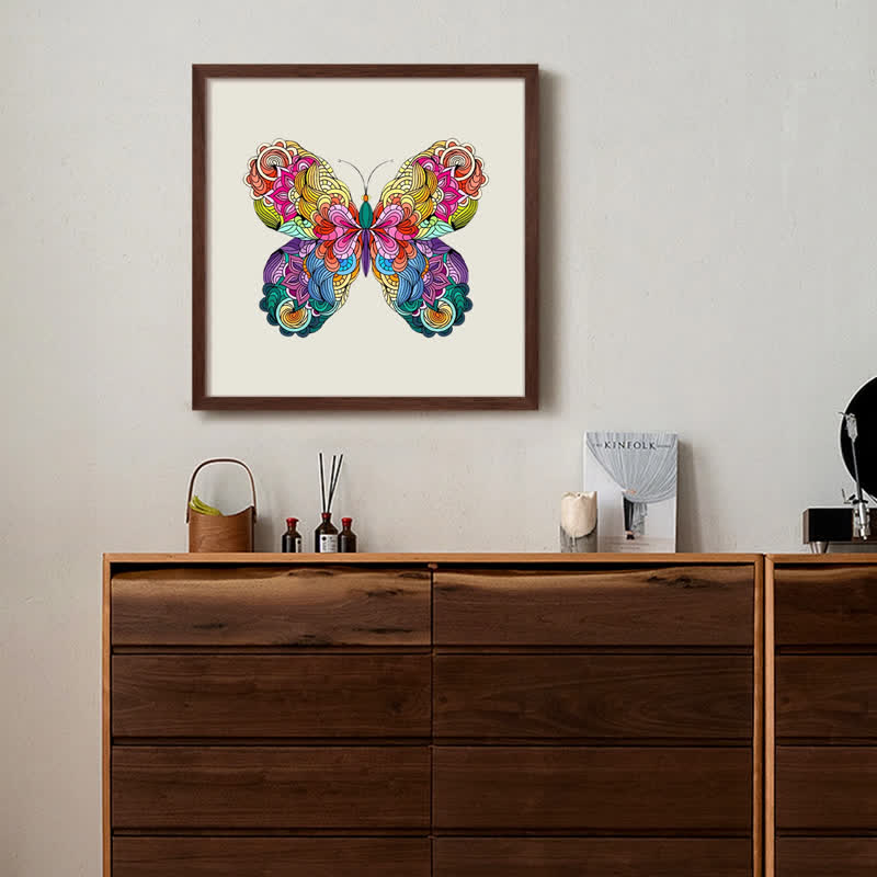 Rubbyoo Butterfly Colorful Edition - Wooden Jigsaw Puzzle