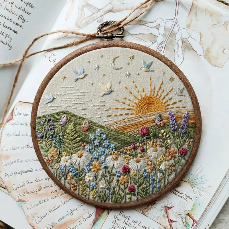 Rubbyoo Embroidery Kit - Beautiful Spring View | Diy Landscape Craft | Perfect Home Ornament - image 4