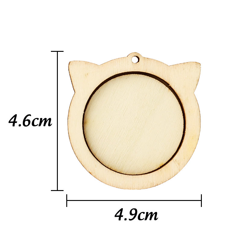 Embroidery Mini Wooden Hoops | Cross Stitch Frame | Diy Sewing Accessories - Cat (4.6*4.9cm) - 10pcs - image 16