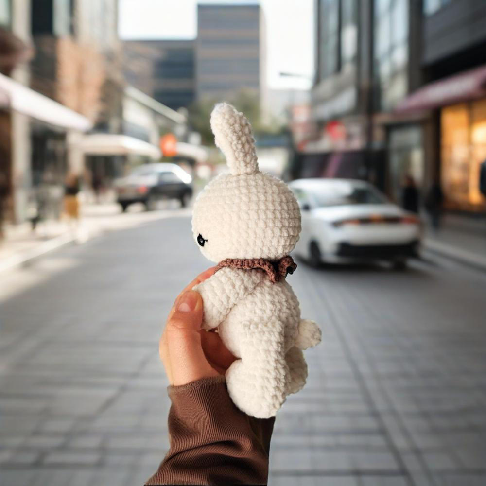 Diy Handmade Lovely Bunny Crochet Kit - Fashion Bag Pendant | Handmade Baby Toys  - image 6