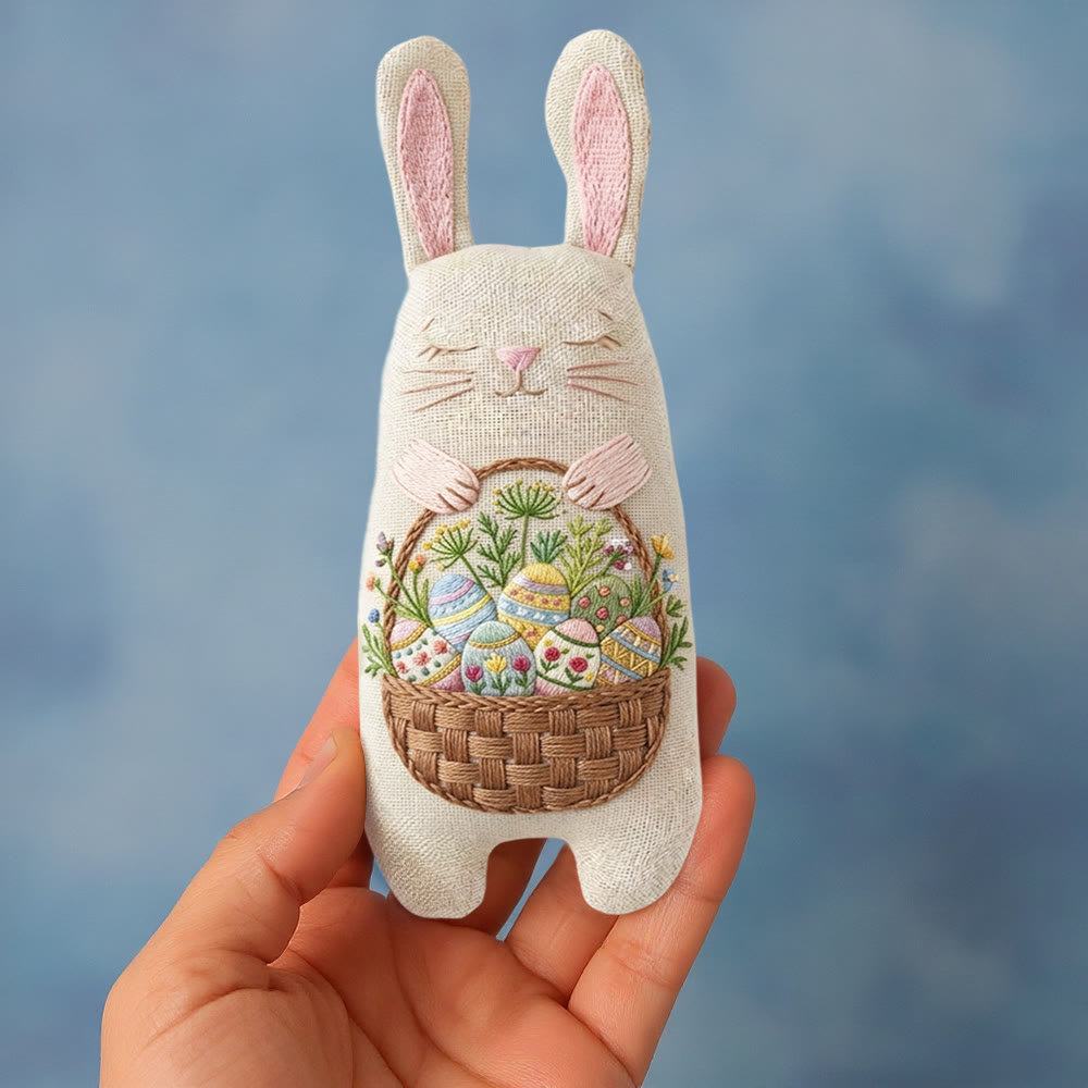 Rubbyoo Bunny Toy Embroidery Kit - Easter Eggs | Creative Stuffed Toy| Animal Sewing Kit  - image 5
