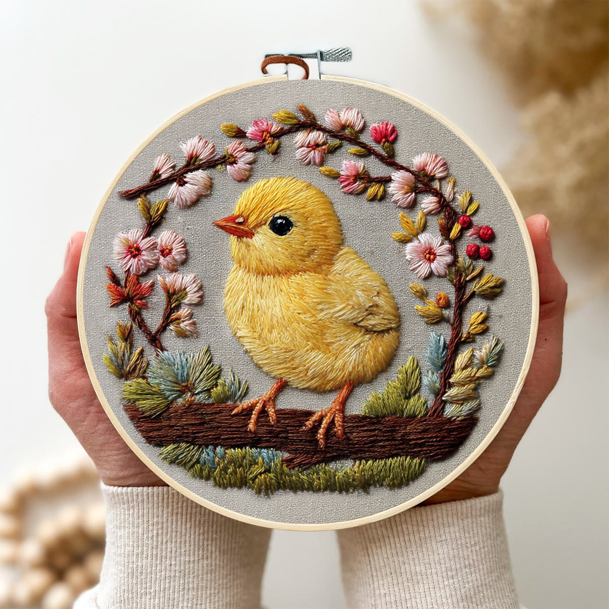Rubbyoo Embroidery Kit - Floral Chick | Cute Animal Art | Beginner Stitch Craft - image 6