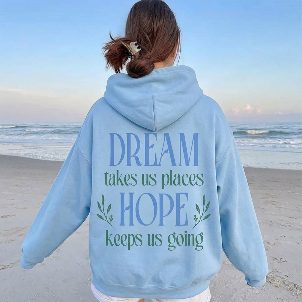 Rubbyoo Hope Keeps Us Going Unisex Hoodie  - image 3
