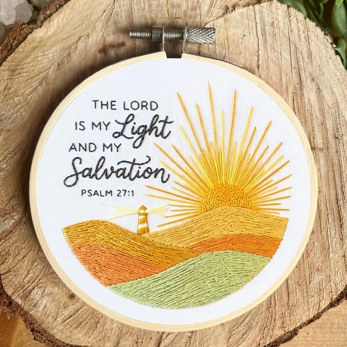 Rubbyoo Embroidery Kit - The Lord Is My Light & Salvation | Religious Stitch Pattern | Christian Decorative Art - image 6