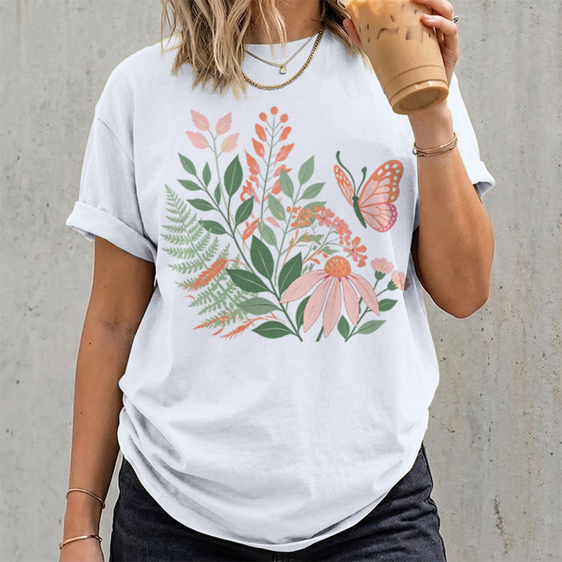 Rubbyoo Wonderful Garden  Graphic Tee  - Chic Botanical & Floral Motif  | Teacher's Sophisticated Outfit - image 14