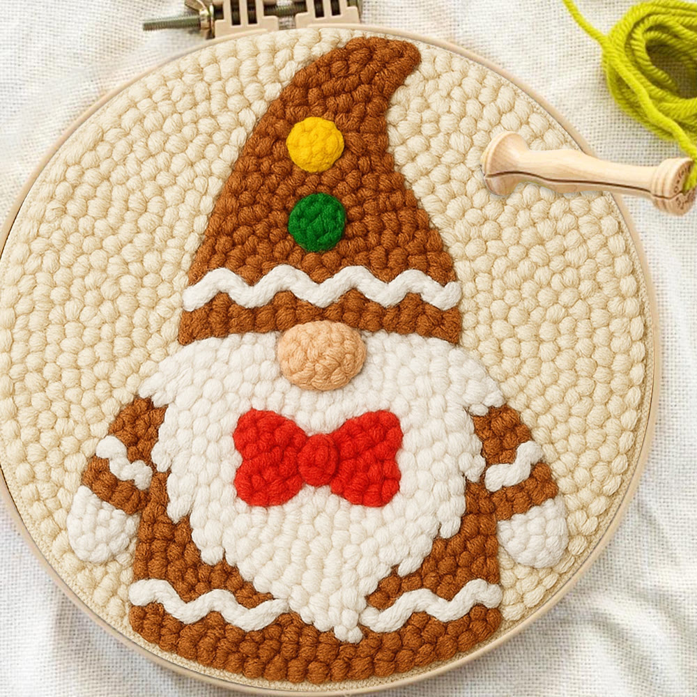 Cute Gnome Punch Needle Kit – Beginner-friendly Project | Charming Handmade Decorative Wall Art - image 9