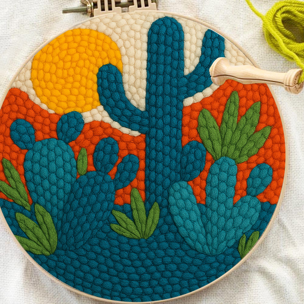 Desert Cactus Sunset Punch Needle Kit – Lively Diy Creation | Chic Gift Favorite - image 8