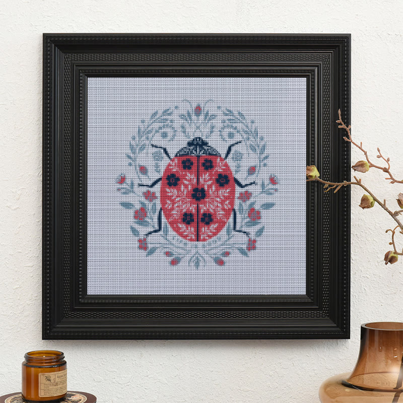  Cross Stitch Kit - Little Ladybird | Handmade Gift For Insect Lovers | Beginner Needle Artwork - image 10