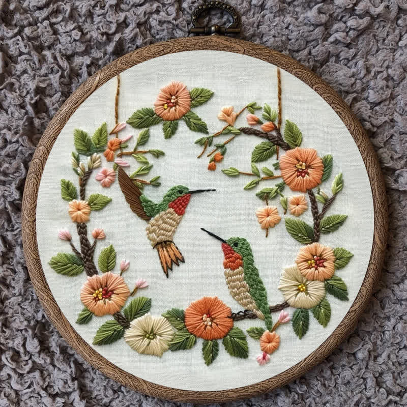 Rubbyoo Embroidery Kit - Hummingbird In Wreath - image 10