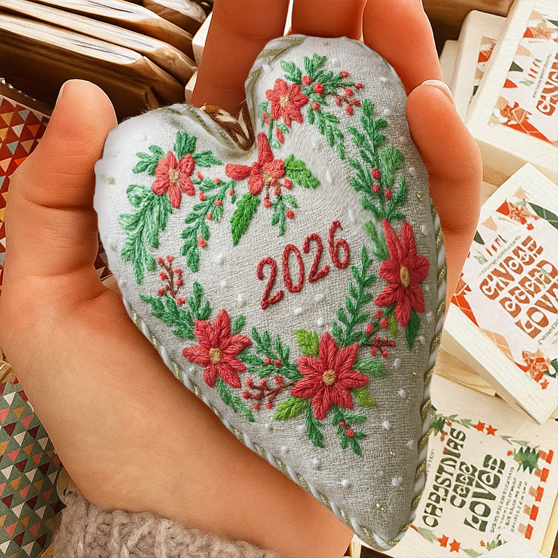 Rubbyoo Heart Embroidery Kit - Christmas Wreath | Diy Christmas Ornaments | Perfect Handicraft For New Year - image 8