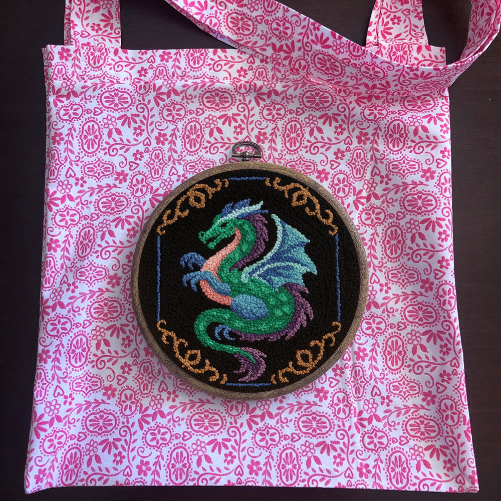 Mythical Dragon Punch Needle Kit - Artisan-crafted Art | Exotic Handcraft Item - image 13