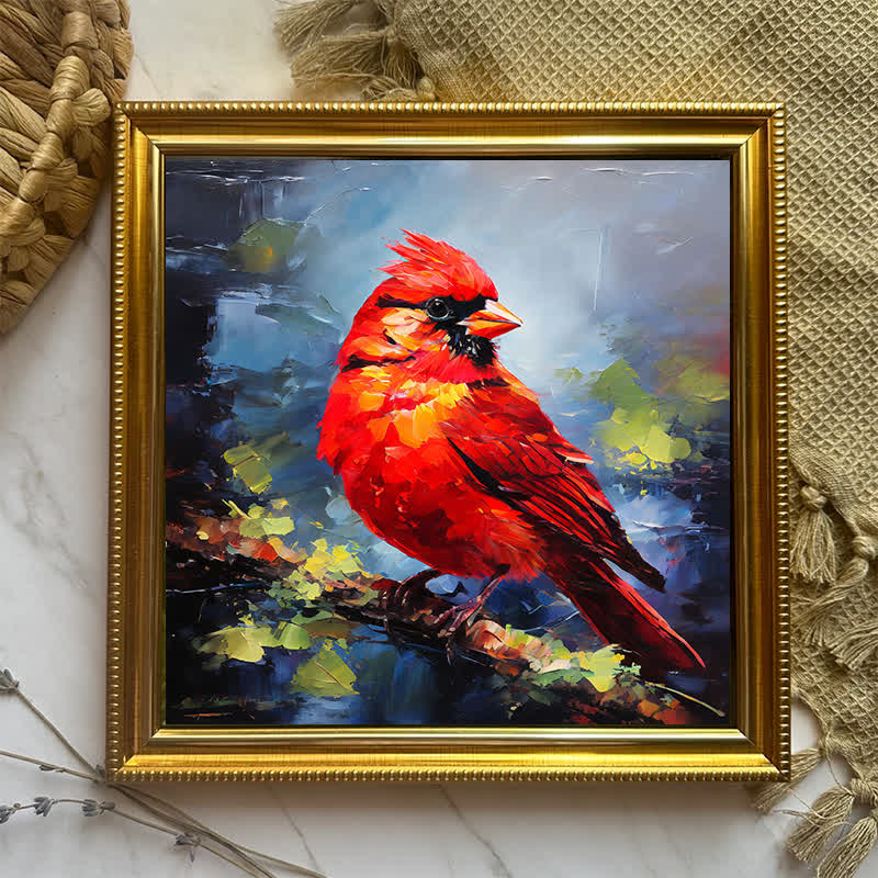 Cardinal on a Birch Branch - Wooden Jigsaw Puzzle