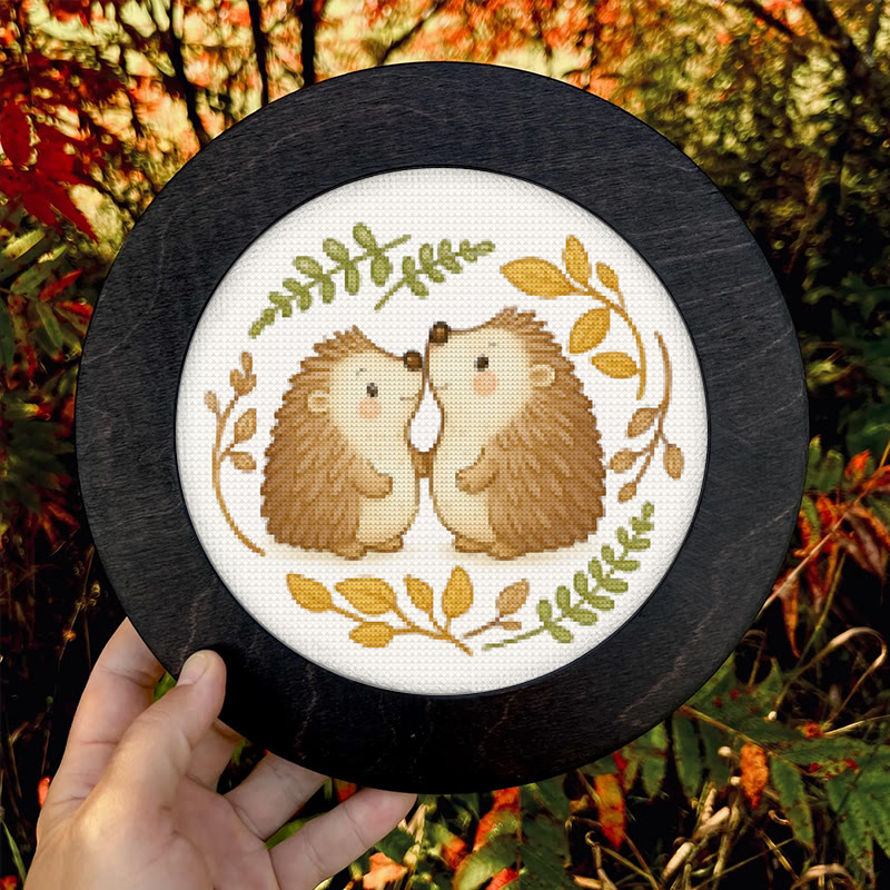  Cross Stitch Kit - Lovely Hedgehogs | Decorative Handmade Craft | Perfect Gift For Crafters - image 9