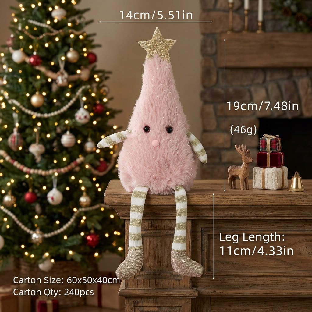 Rubbyoo Charming Plush Xmas Tree Hanging – Funny Christmas Accent | Cozy Festive Party Ornament - F - image 12